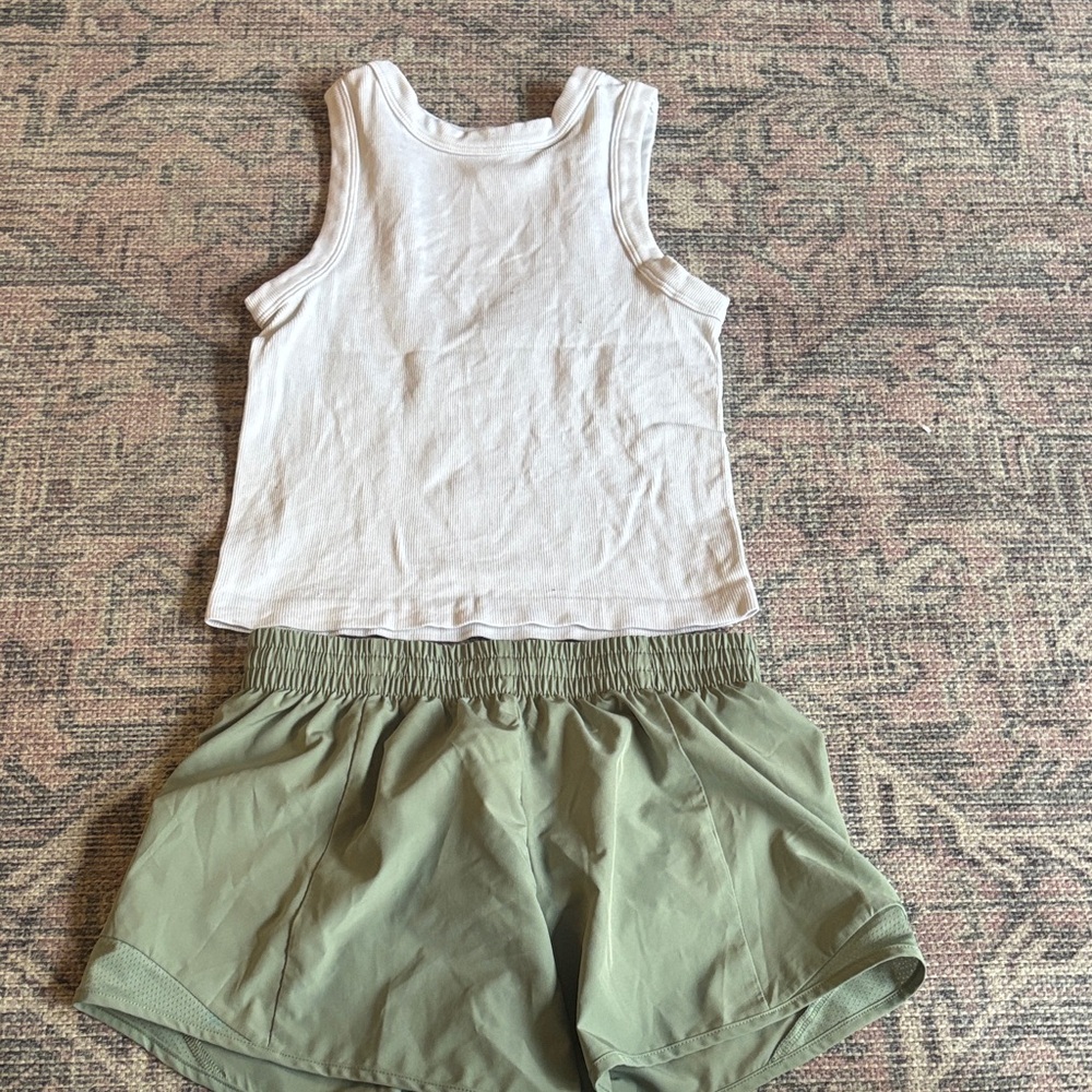 Athletic Works Gray Elastic Waistband Shorts